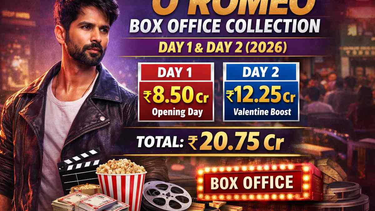 O Romeo box office collection Day 1 and Day 2 total 20.75 crore 2026