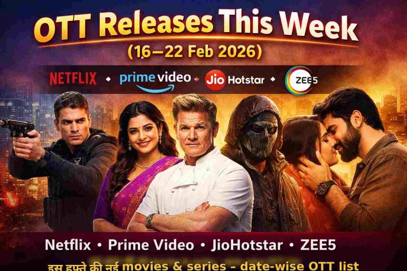OTT Releases This Week in India 16–22 Feb 2026: Netflix, Prime, JioHotstar, ZEE5 पर क्या नया है? (Full List + Best Picks)